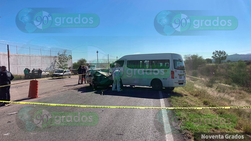 Choque frontal deja dos personas sin vida en la carretera a Los Cues en Huimilpan, Querétaro 