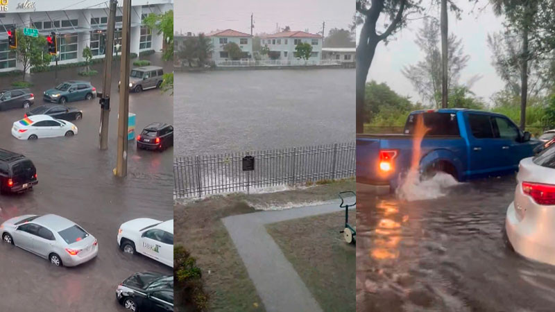 Por tormentas torrenciales e inundaciones cancelan vuelos en Florida 