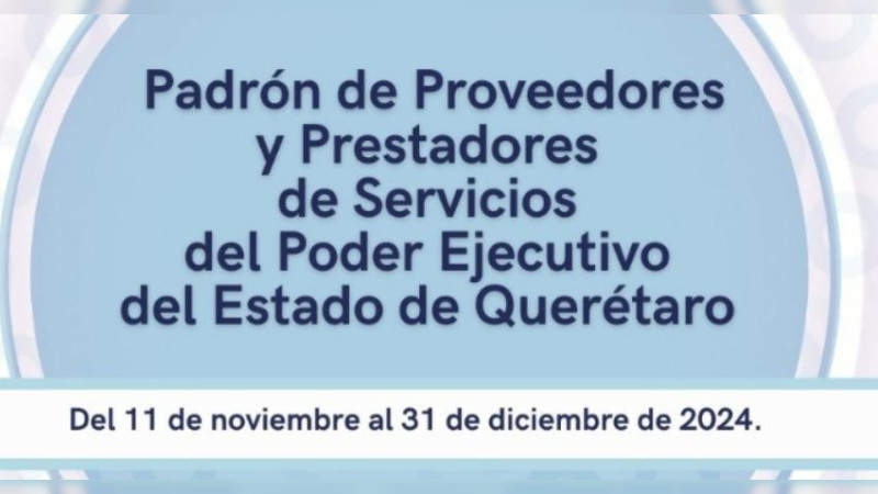 El 11 de noviembre inicia el periodo de refrendo 2025 para proveedores de gobierno