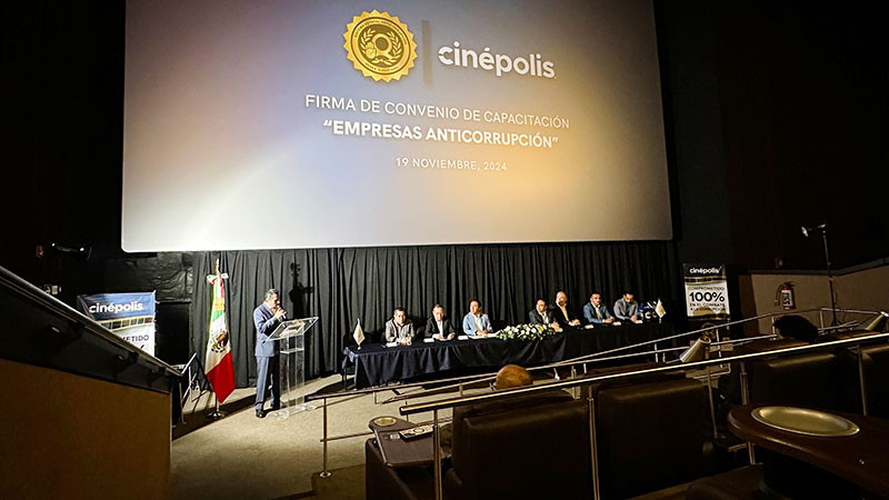 Firman el Sistema Estatal Anticorrupción de Querétaro y Cinépolis un convenio de colaboración