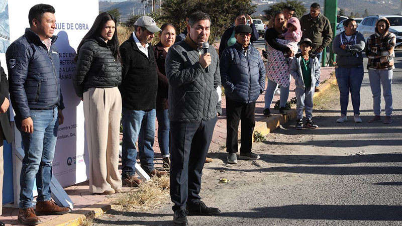 Arranca SDUOP construcción de obra en el municipio de Huimilpan, Querétaro 